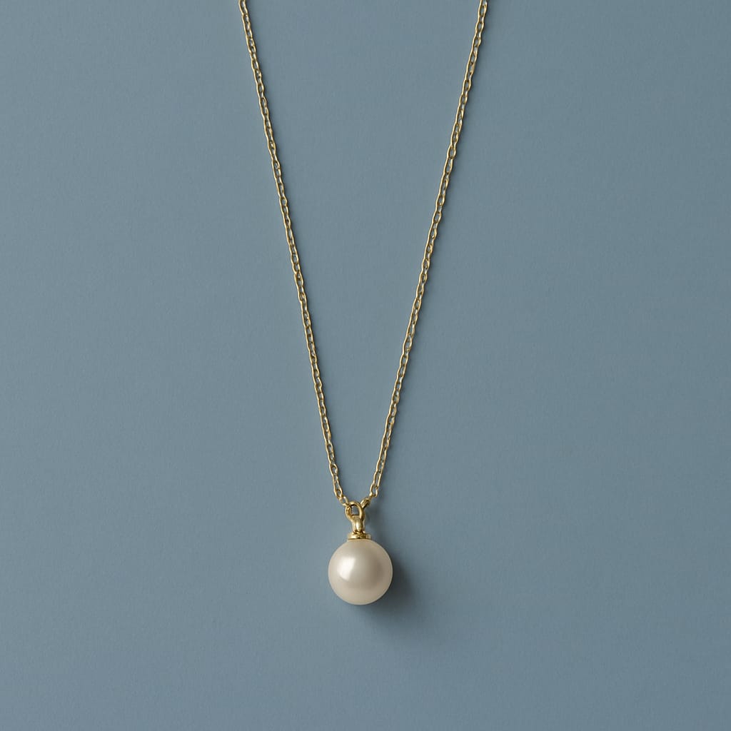 Elegant Gold Chain Pearl Pendant Necklace